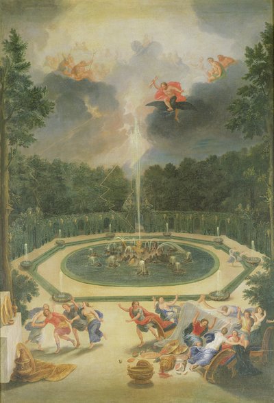 I Boschetti di Versailles. Veduta della Fontana di Encelado con la Festa di Licaone da Jean the Younger Cotelle